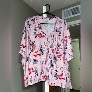 Pink Western Graphic Shirt